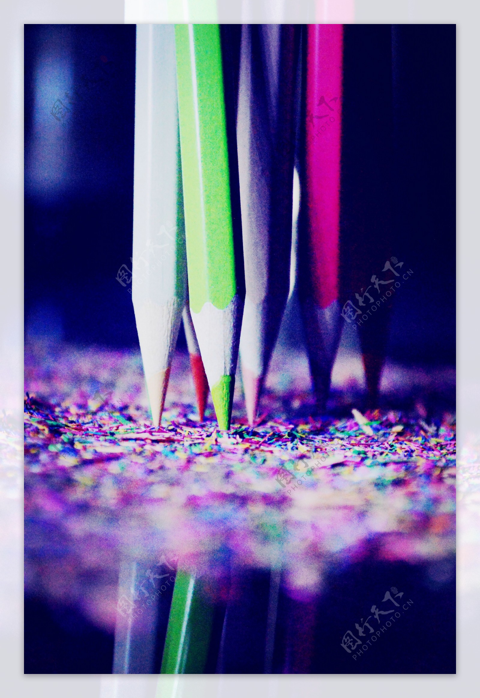 铅笔的色彩图片