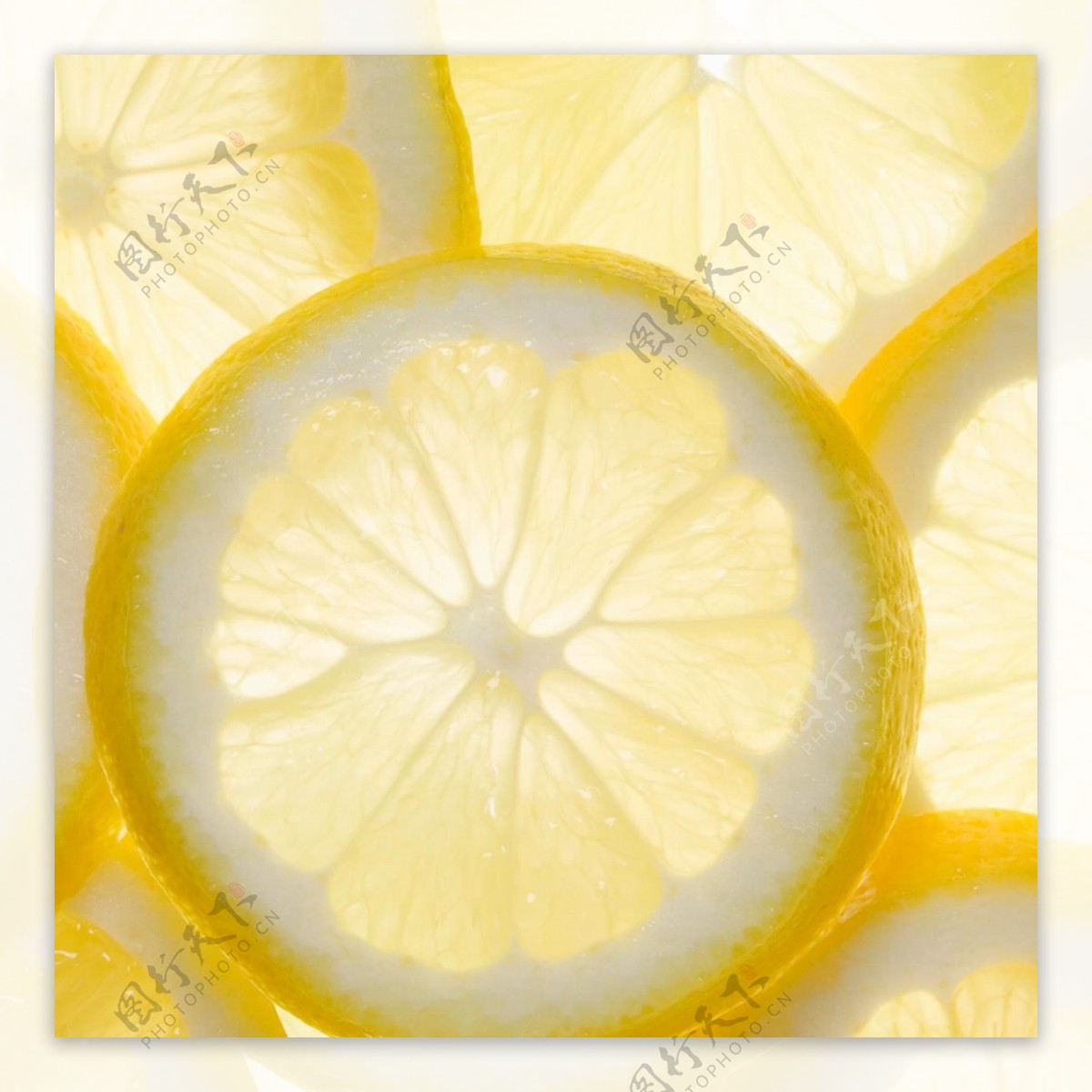 清新黄柠檬片图片