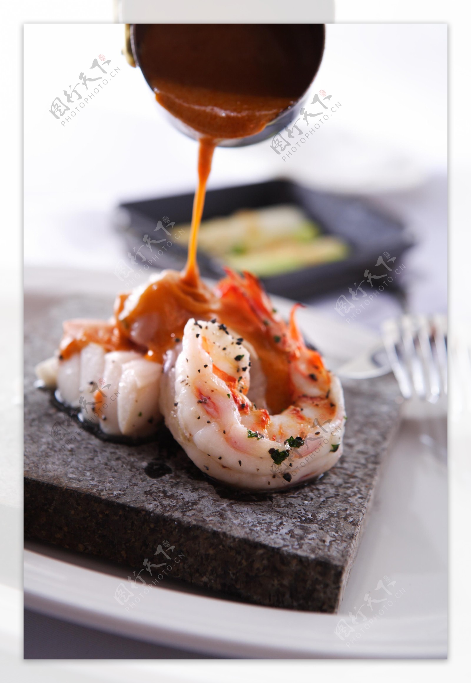 美食虾肉图片