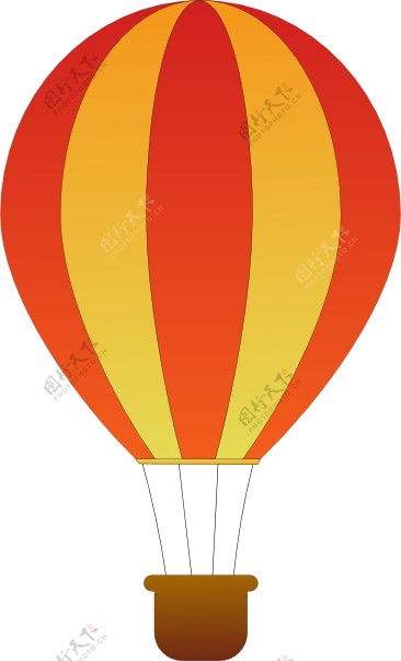 蚜垂直条纹的热气球的剪辑艺术2