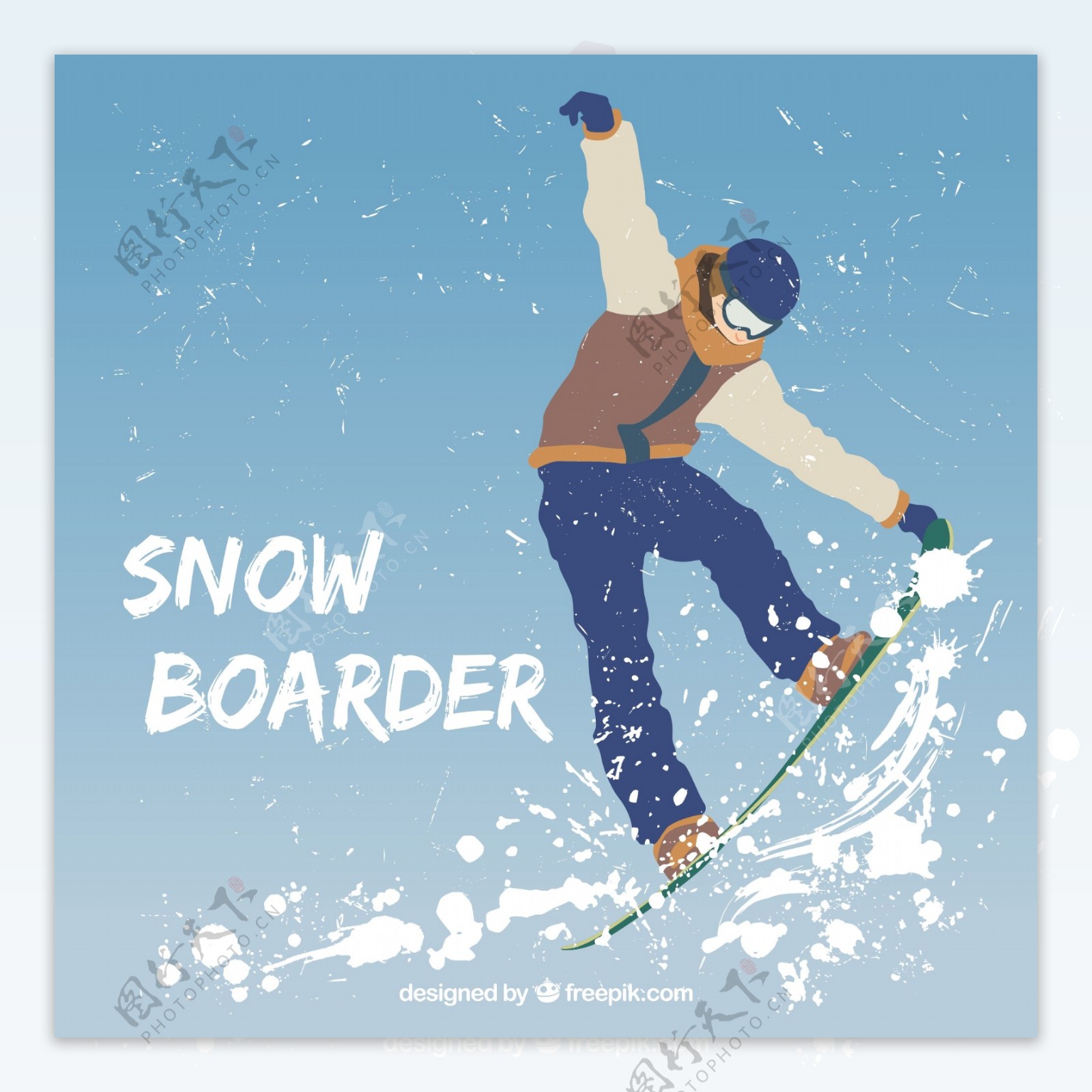 滑雪illustratcion