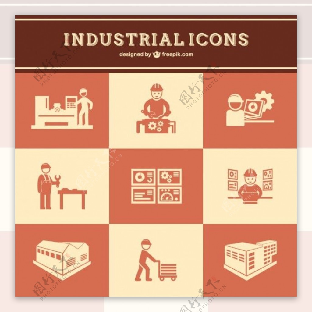 工业工作图标集