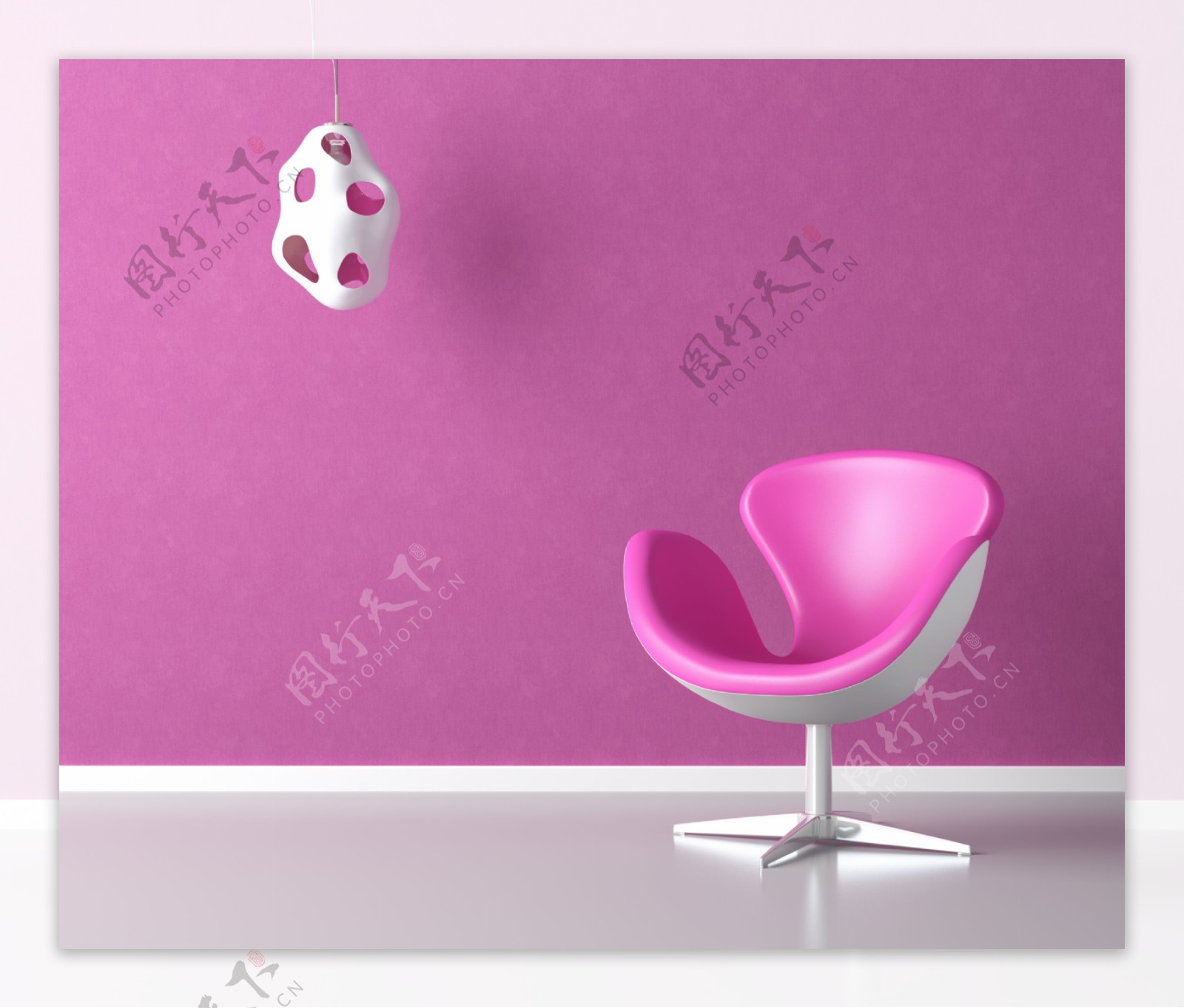 创意的粉色沙发图片