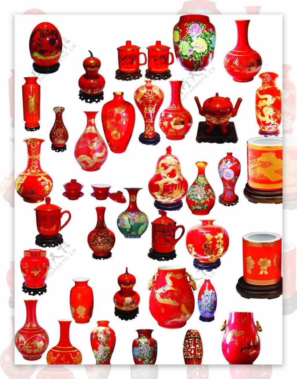 中国红瓷器