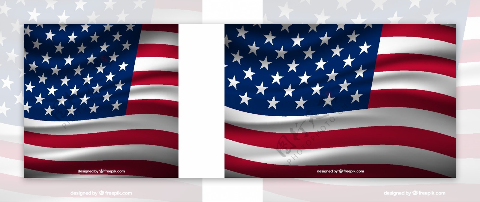 美国背景的现实旗帜