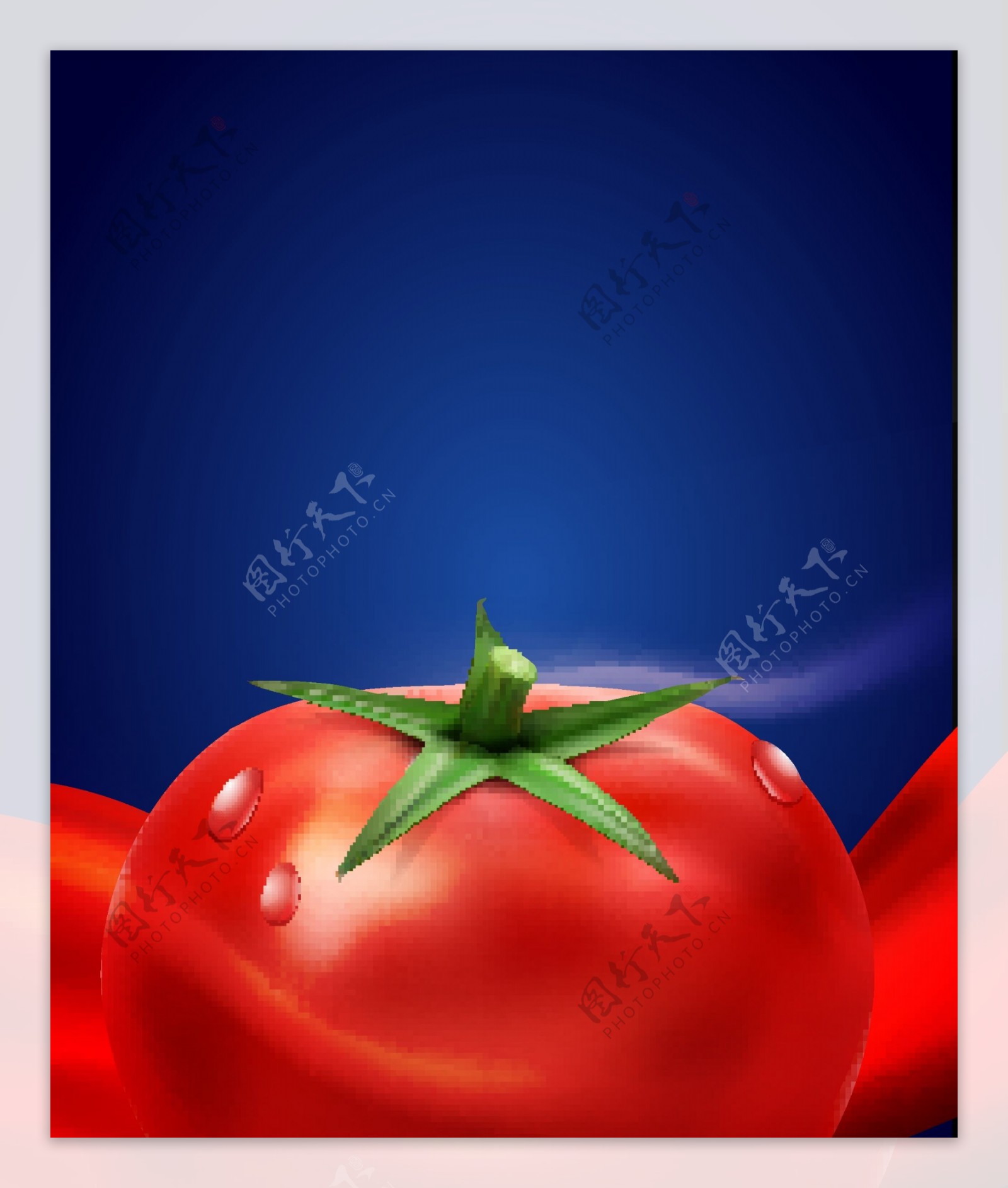 番茄饮料背景矢量素材下载