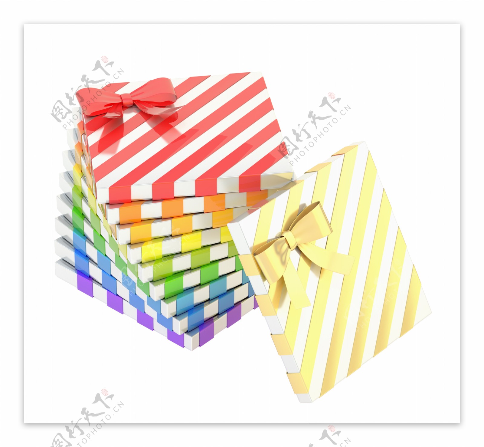 彩色礼物盒图片