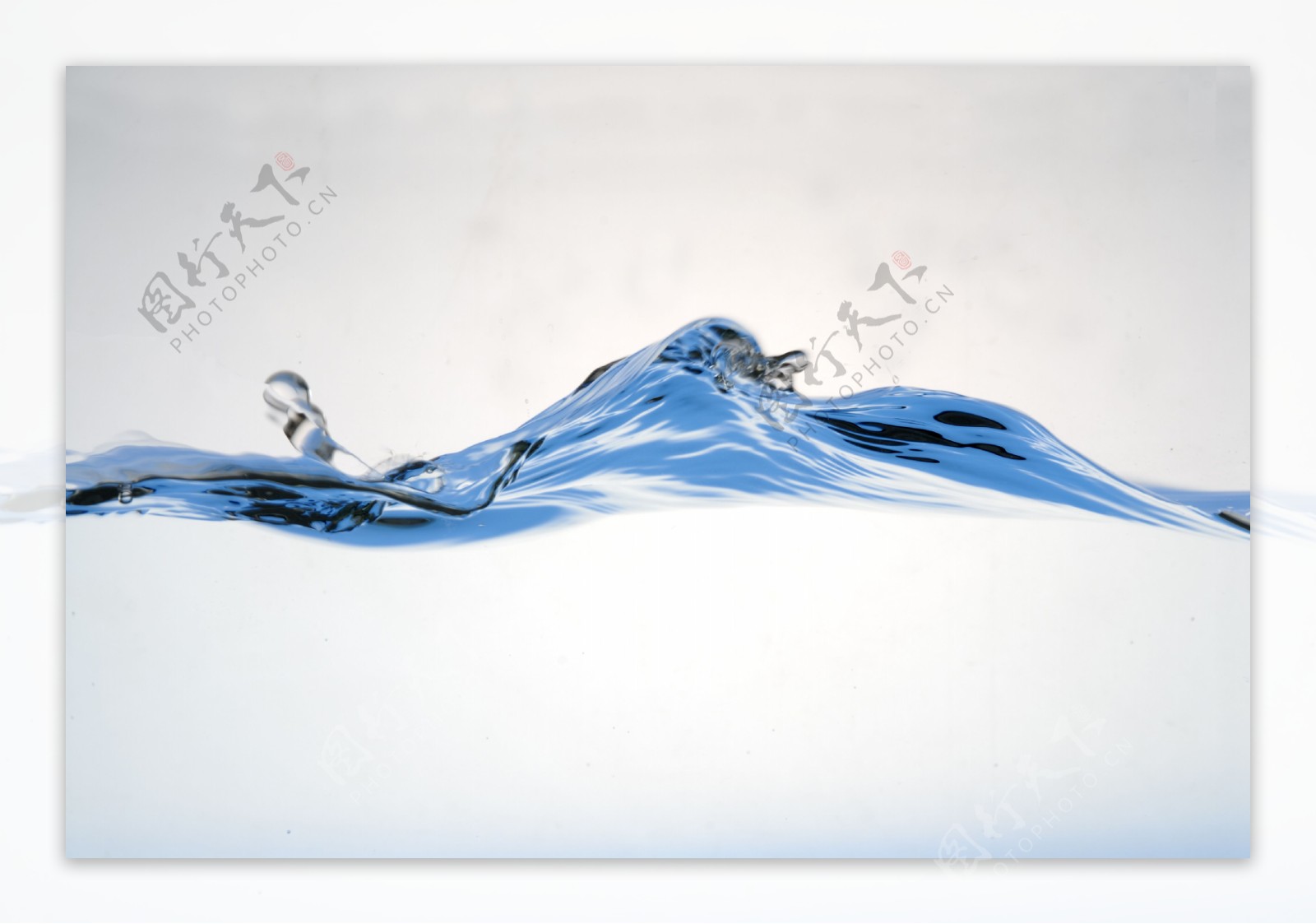 水面荡起的蓝色水波图片图片