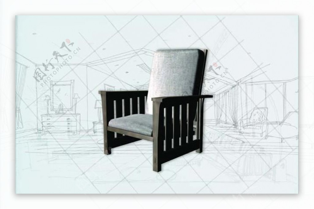 国际主义家具椅子0263D模型
