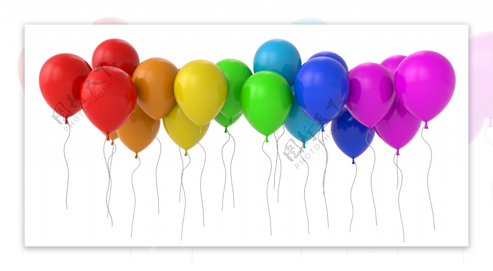 彩色气球素材图片