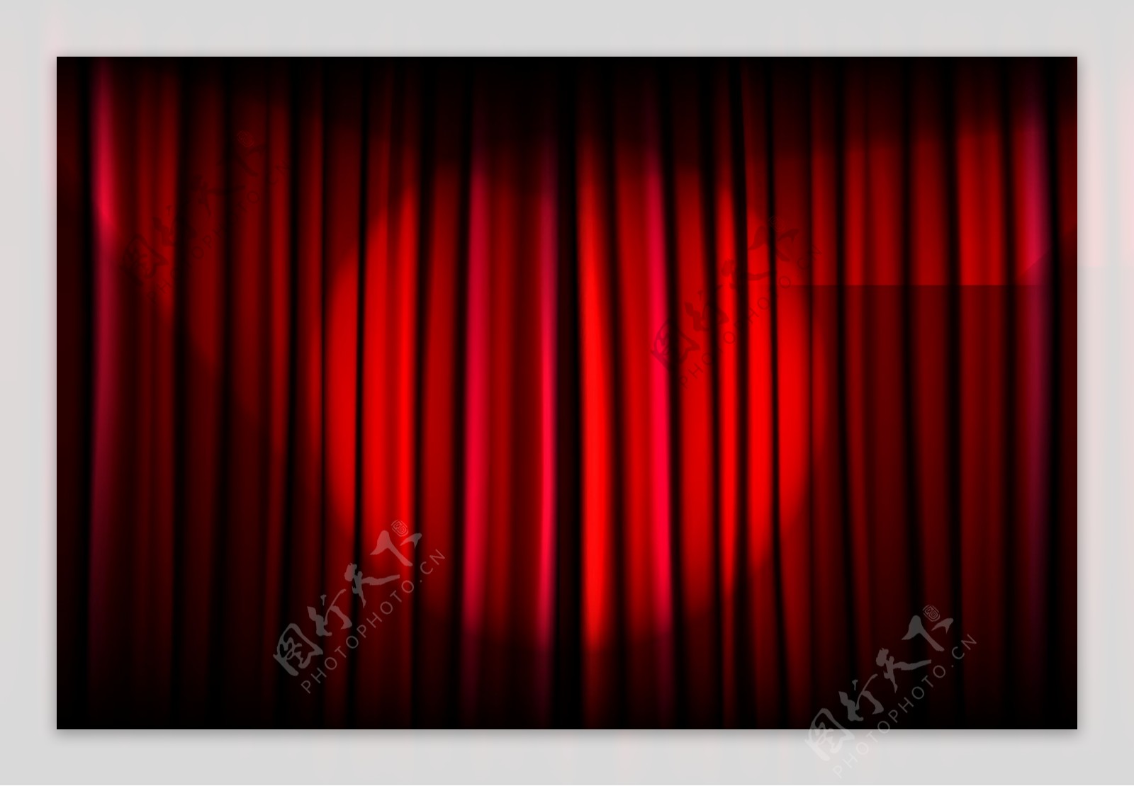 红色帷幕背景舞台矢量素材