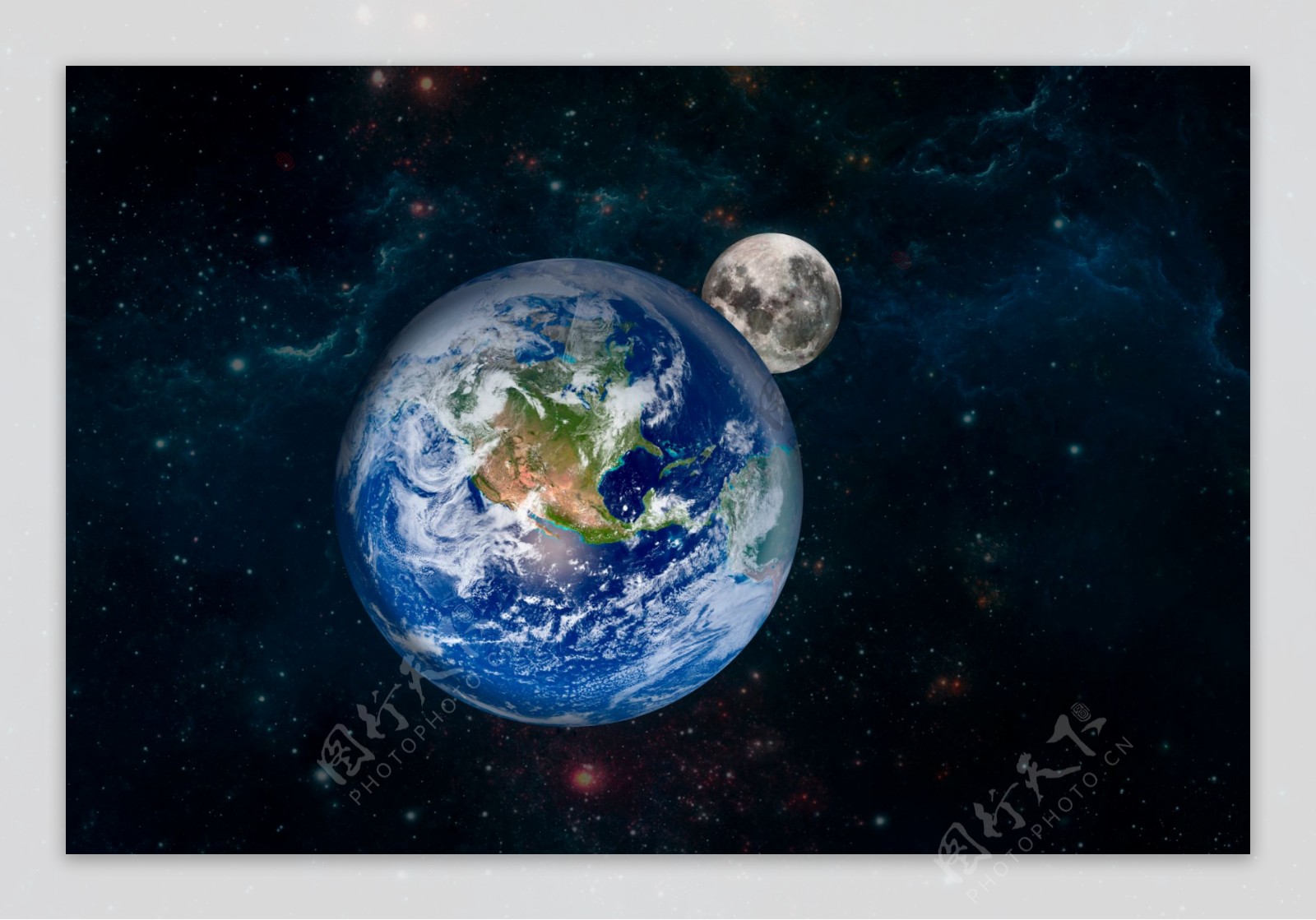 比较地球和月球的截面层数、大小和距离。教育科学和宇宙学信息海报。矢量插图。插画图片素材_ID:315136759-Veer图库