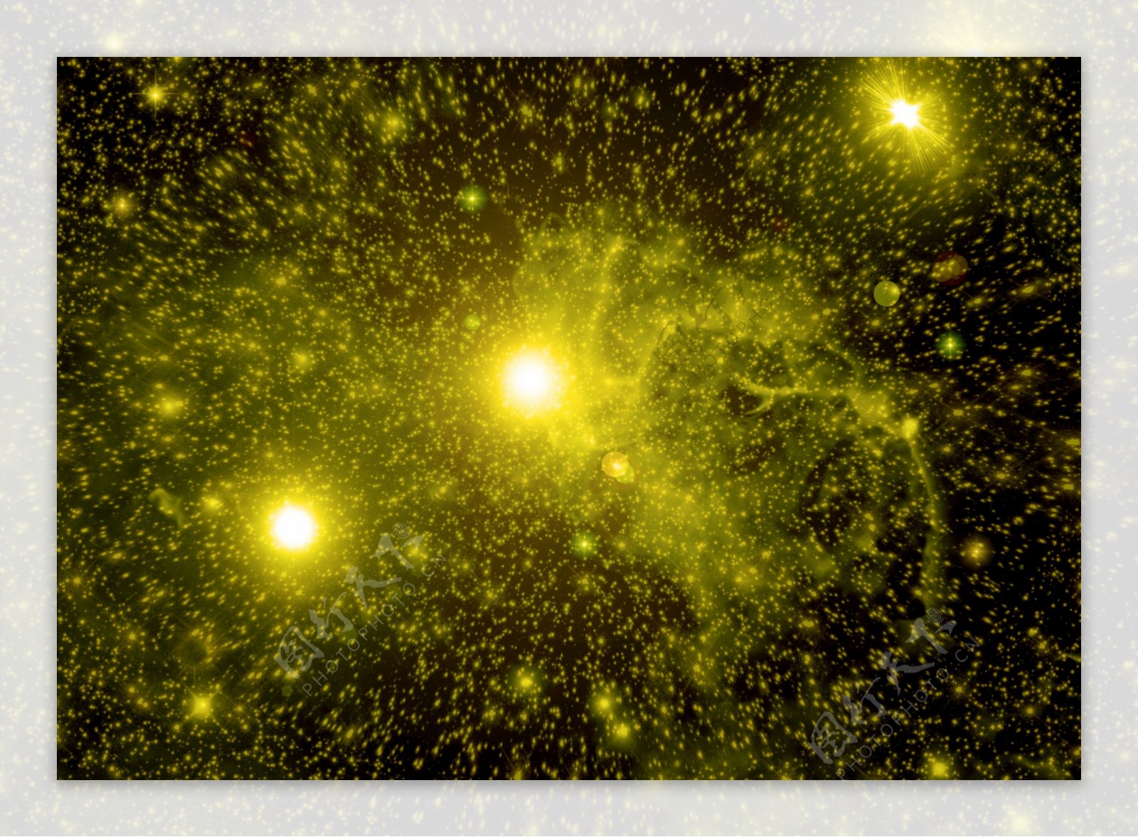 金色粒子星空图片