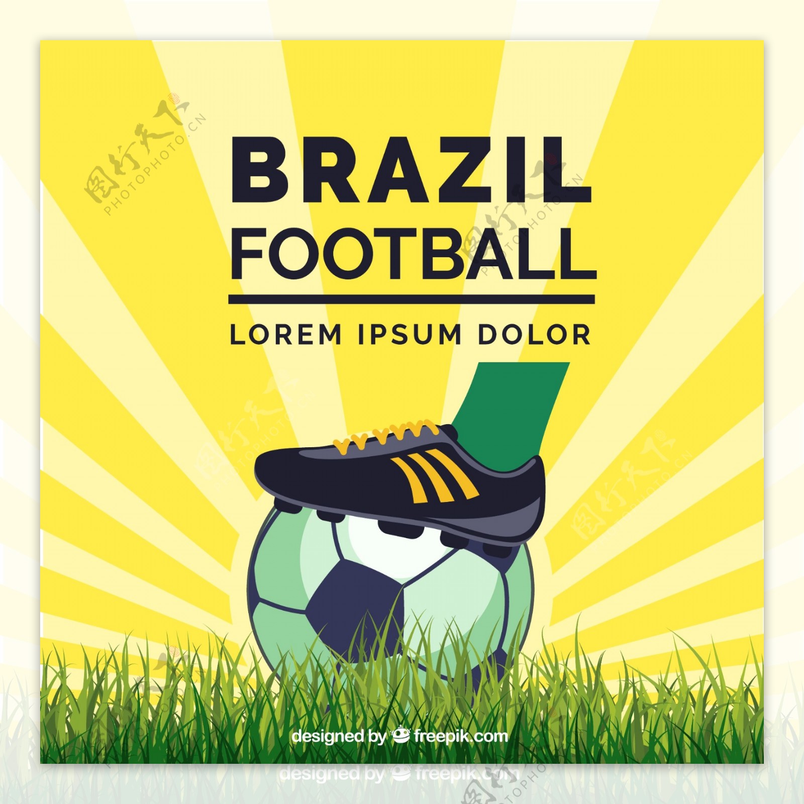 巴西足球矢量素材