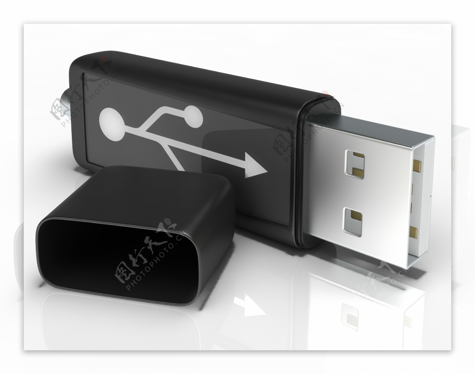 USB移动闪显示便携式存储或内存