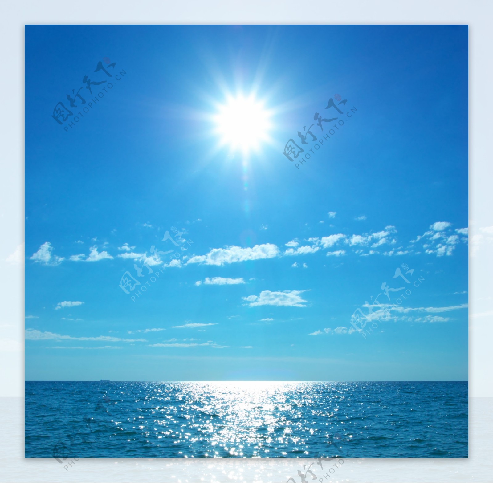 阳光海洋风景图片