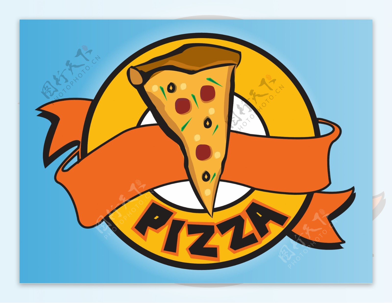 比萨饼徽标