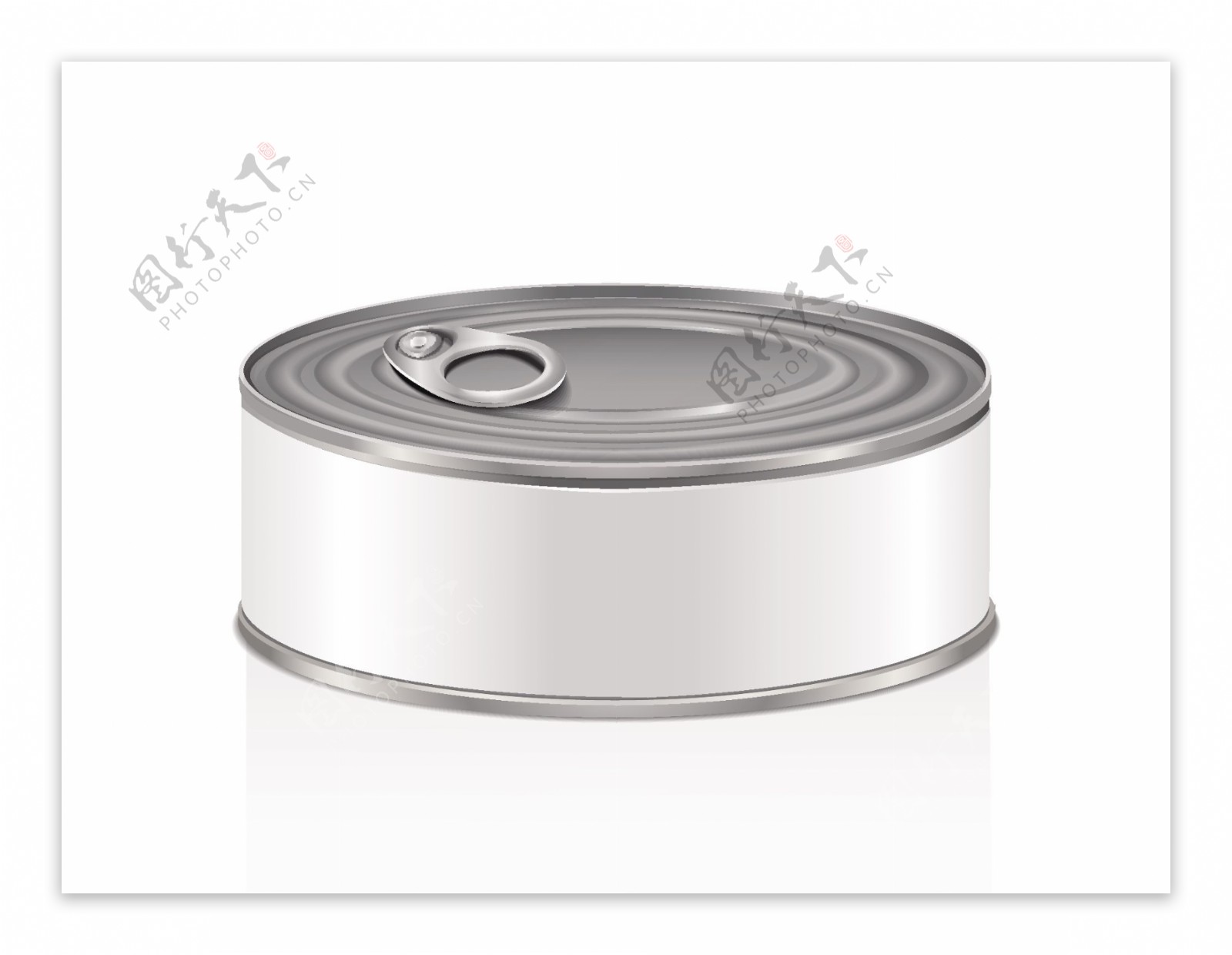 白色罐头盒设计矢量素材