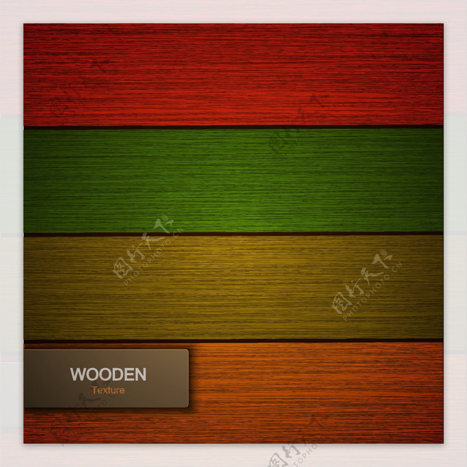 彩色木板背景矢量图图片