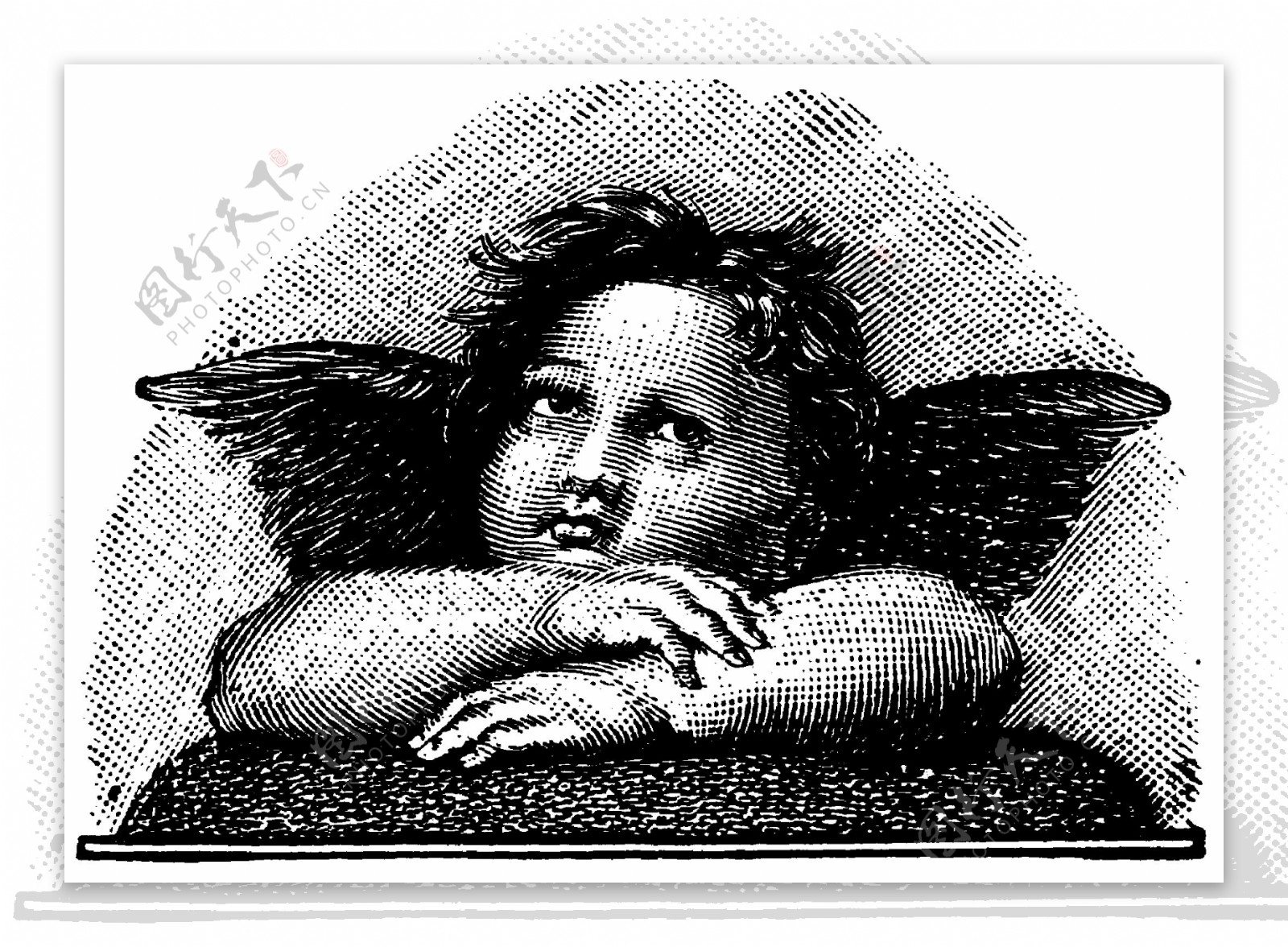 天使宗教神话古典纹饰欧式图案0364