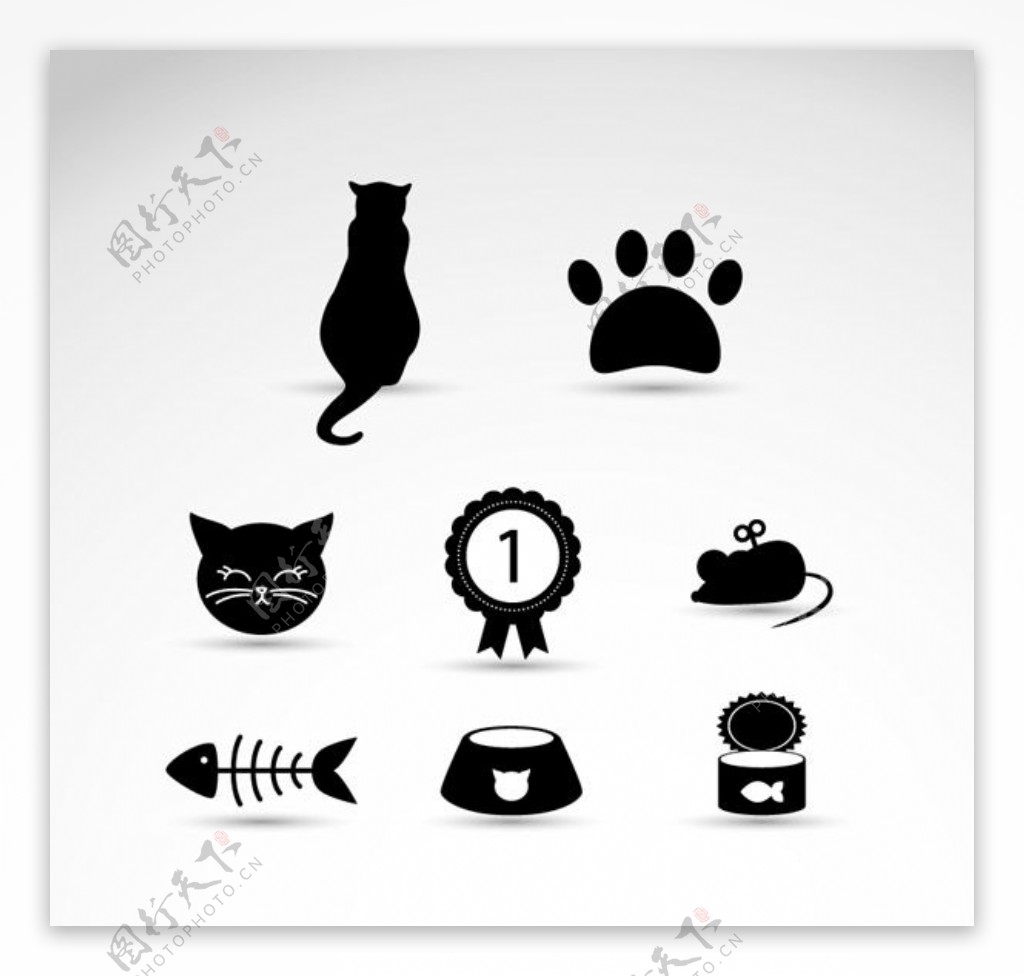 黑色猫图标