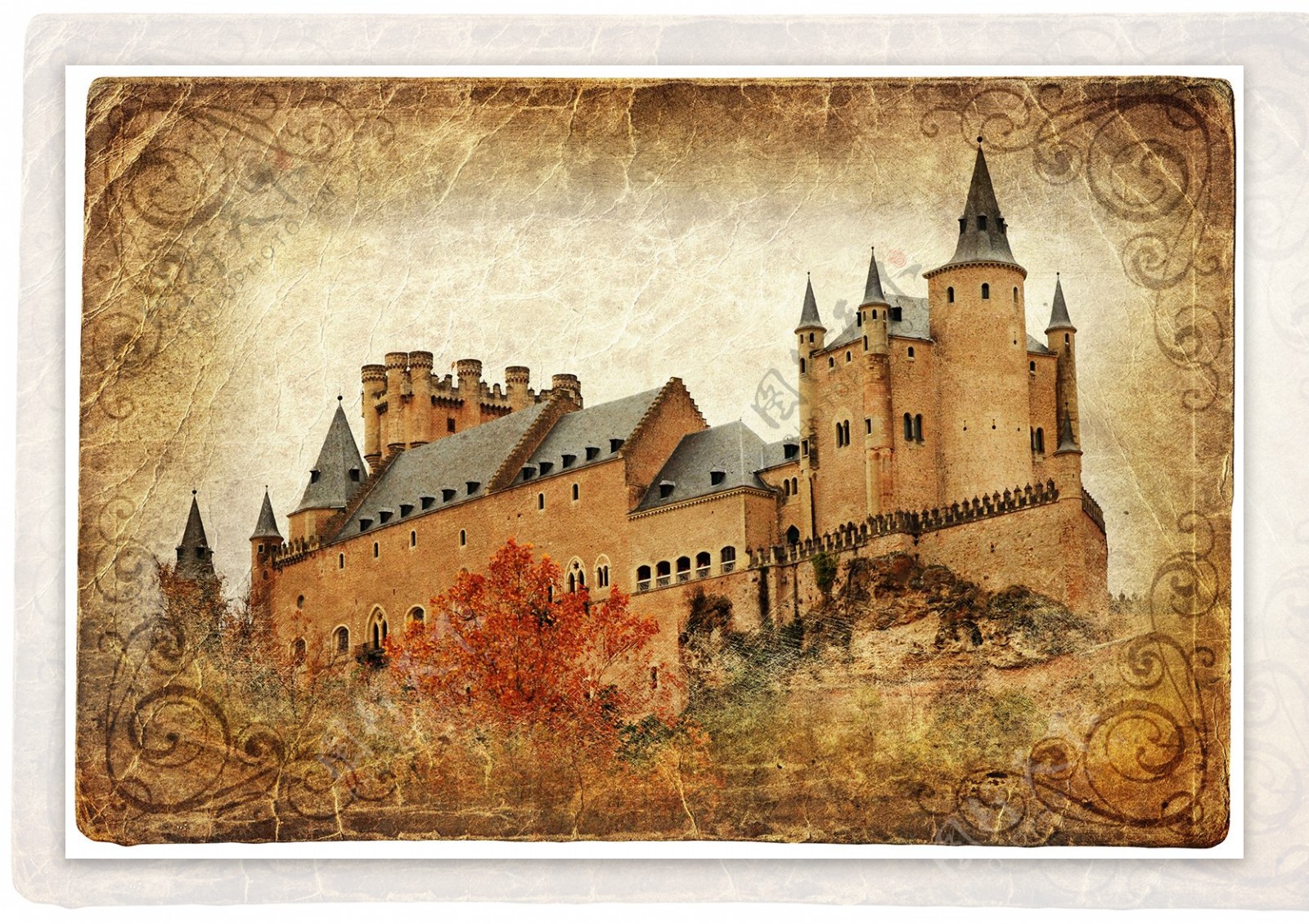 复古欧洲城堡图片