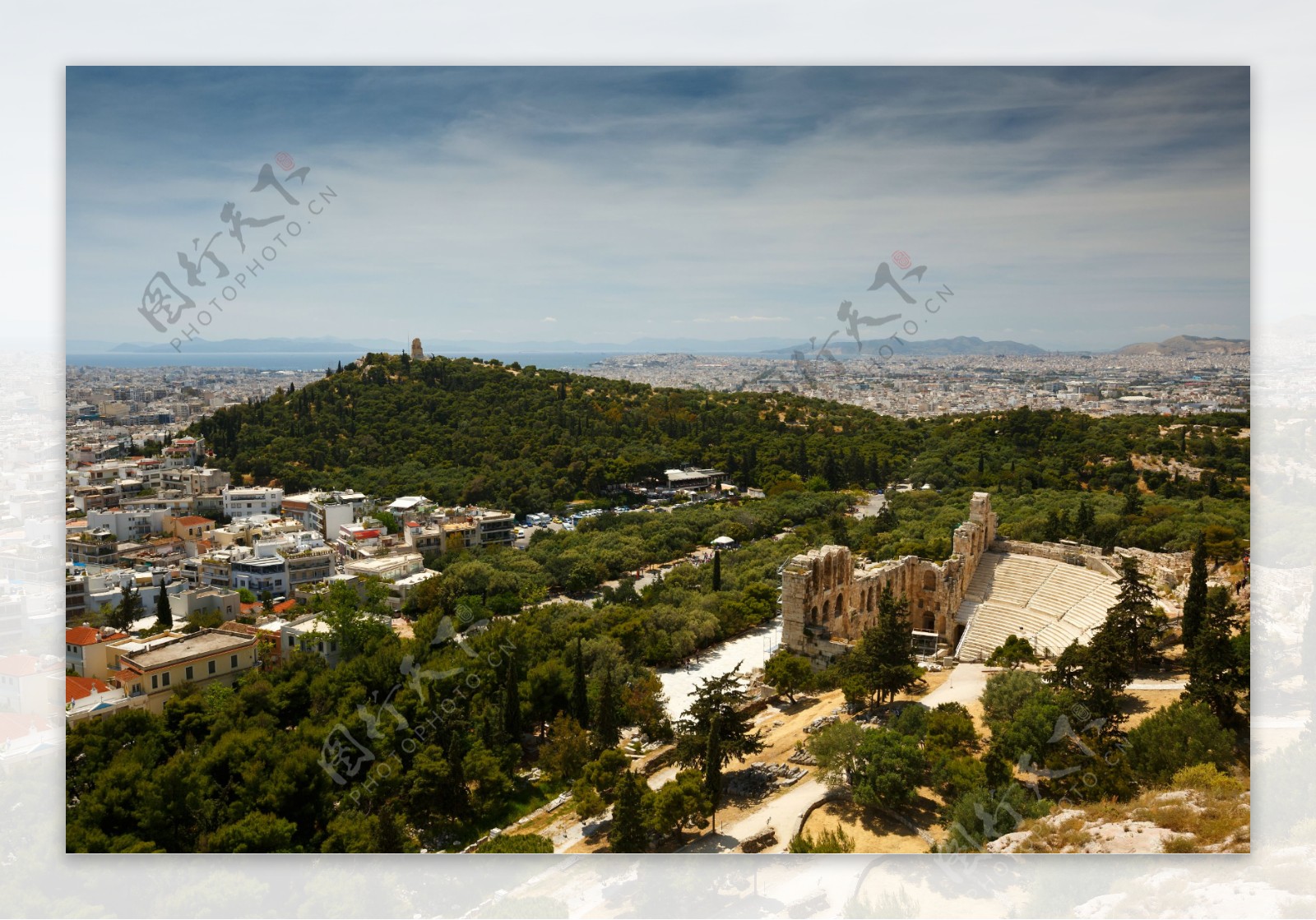 雅典鸟瞰风景图片