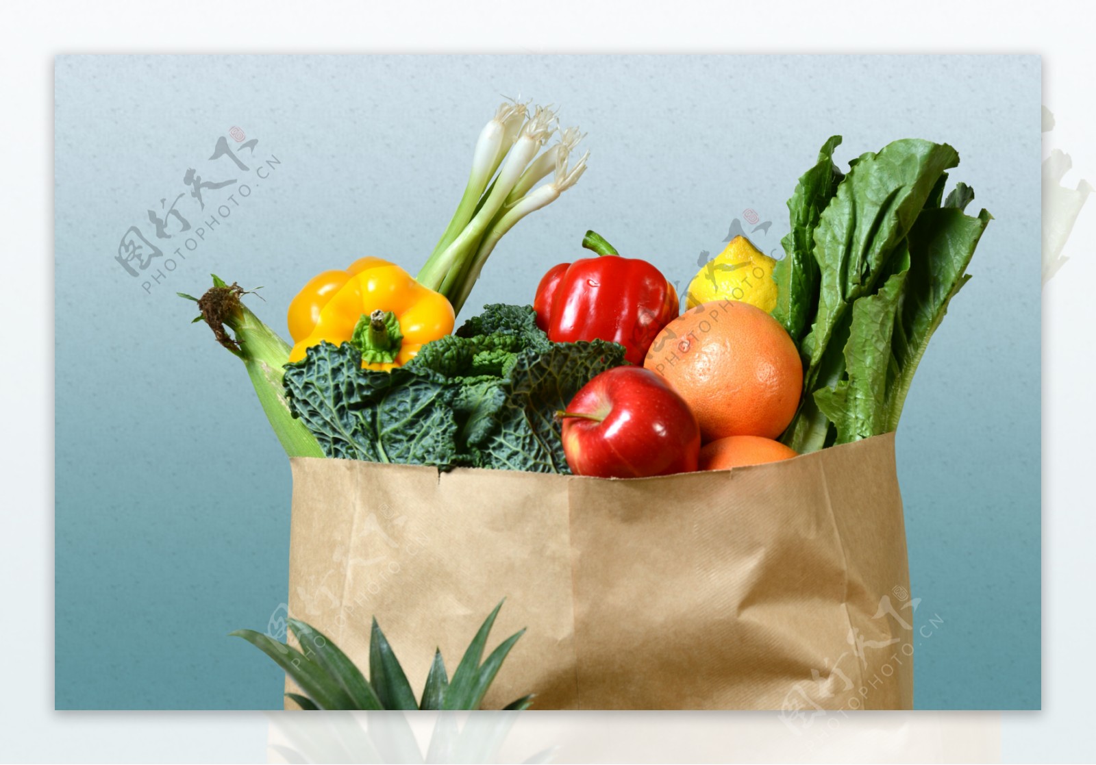 一袋新鲜蔬菜图片