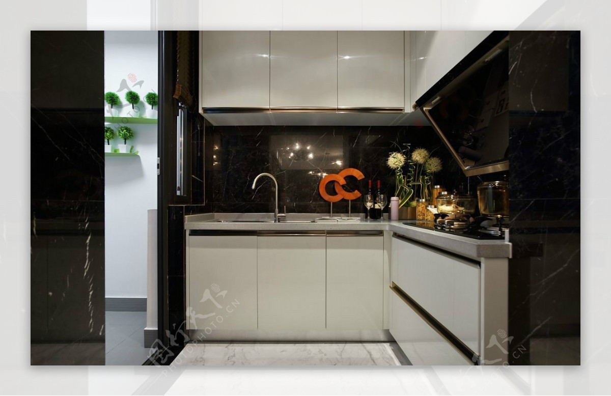 现代简约厨房橱柜设计图