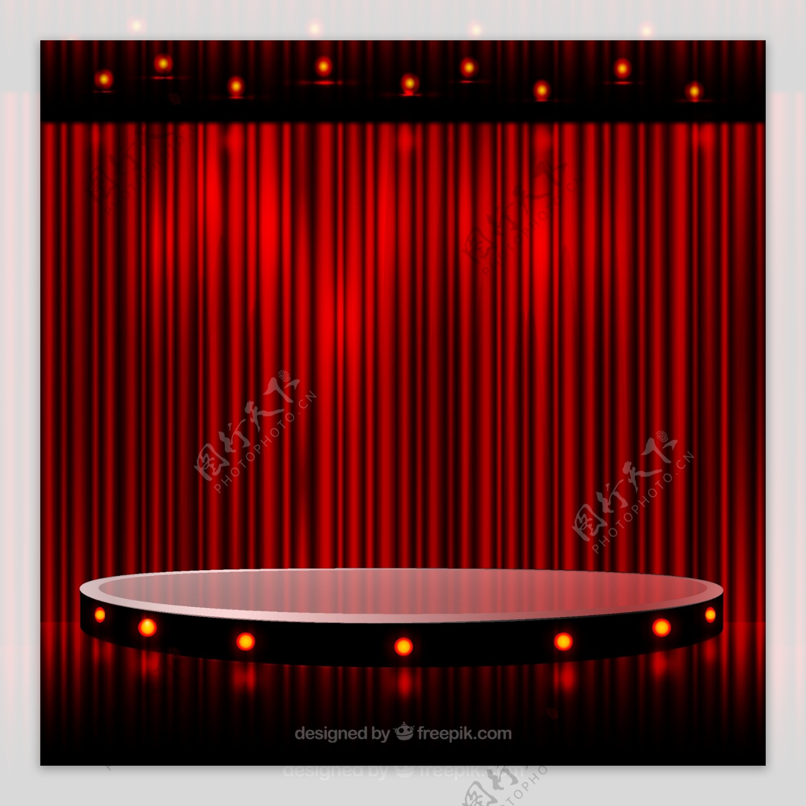 精美红色舞台设计