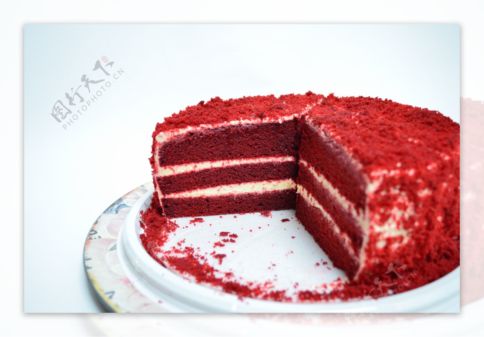 大红色蛋糕图片