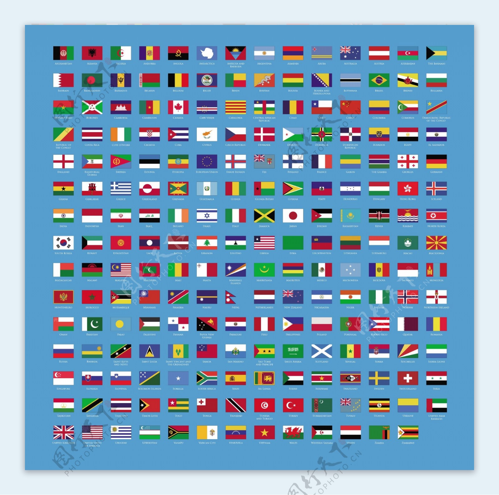 各国国家国旗矢量图总汇