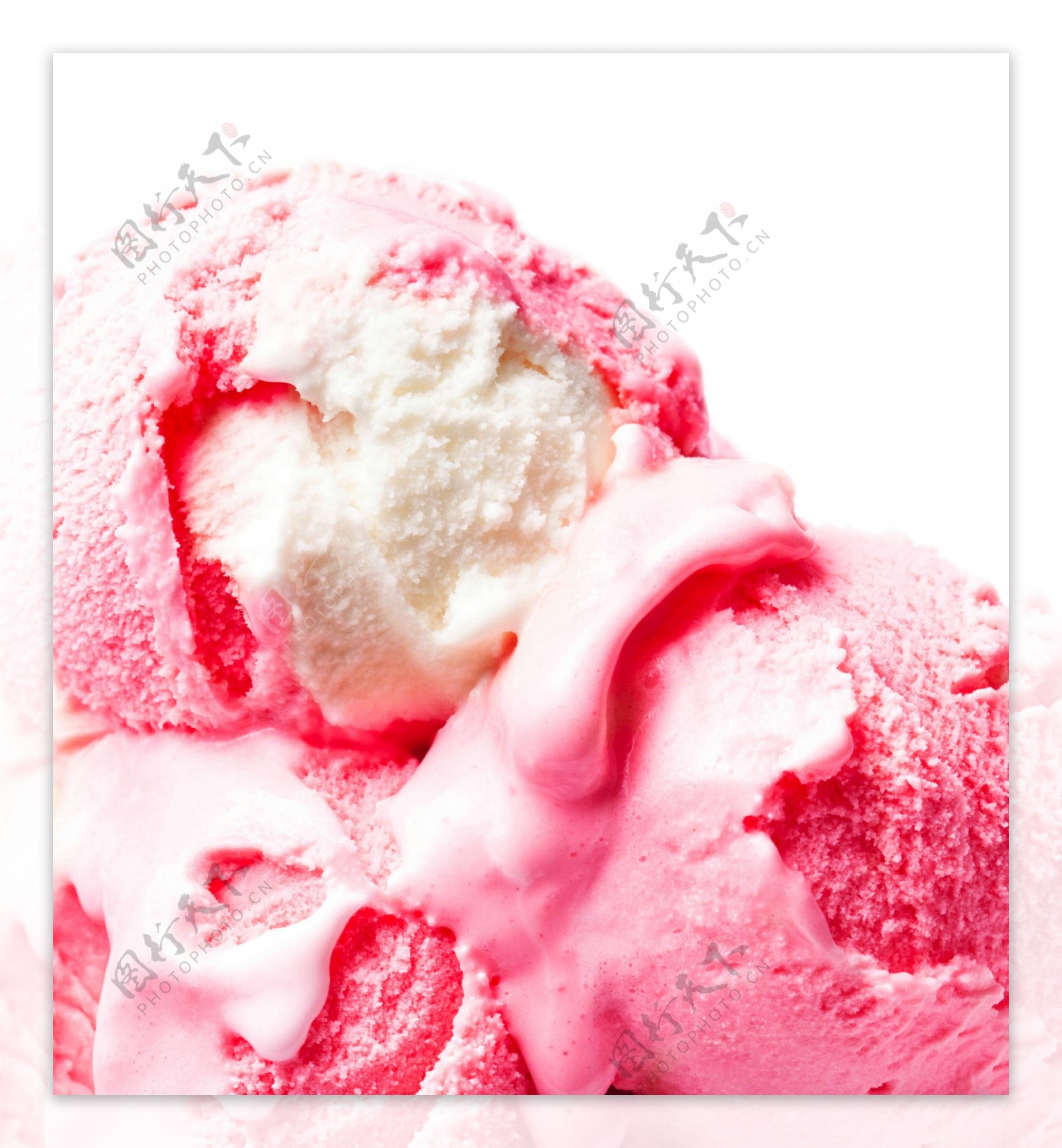 粉红色冰淇淋