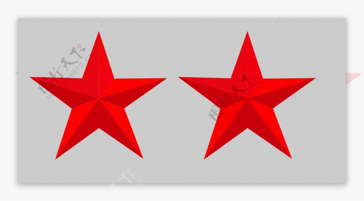 红色五角星3d立体