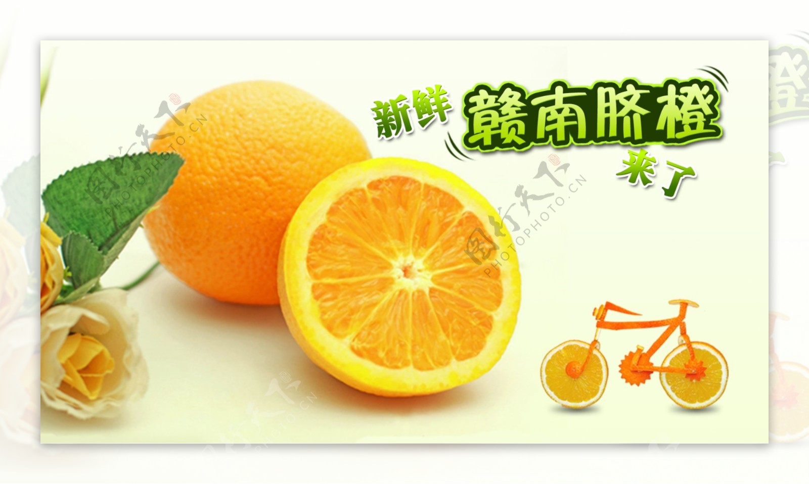 橙子赣南脐橙水果图片