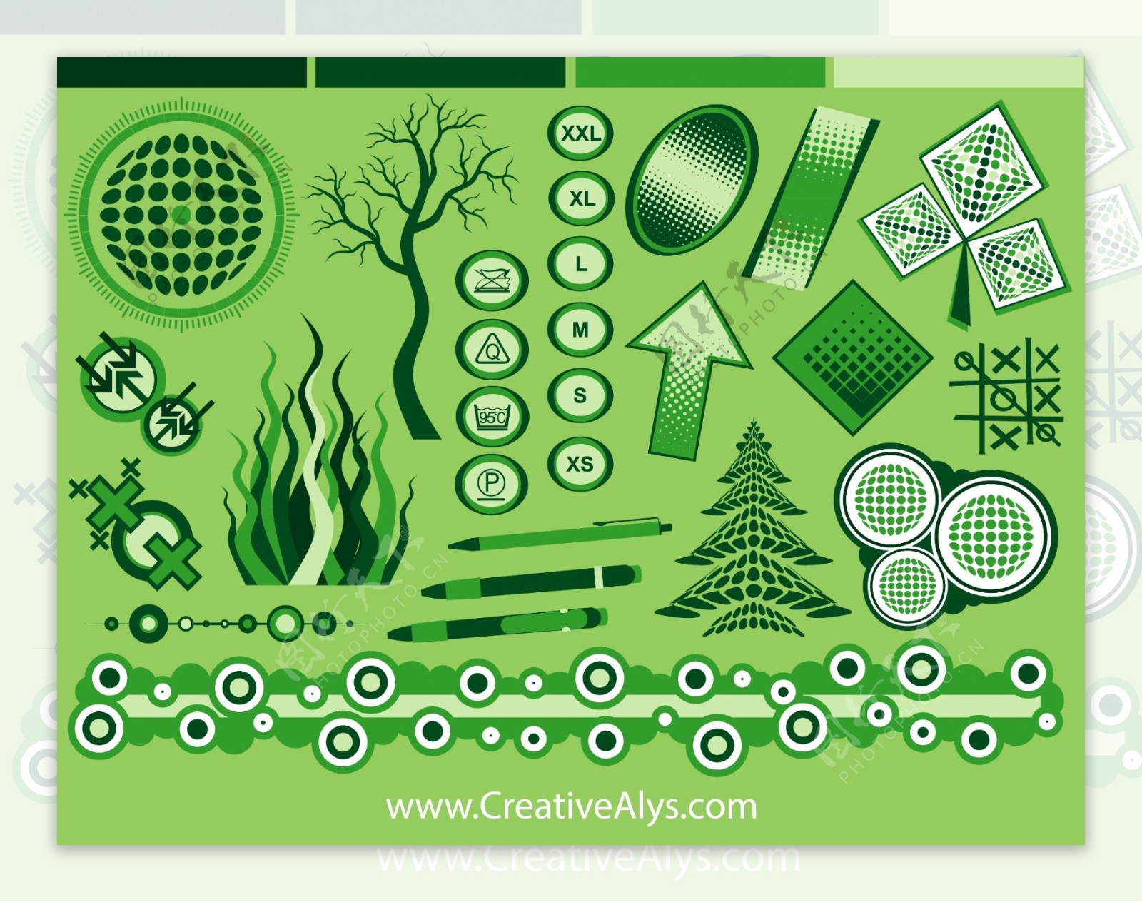 创意图形标志设计和网站设计元素图背景