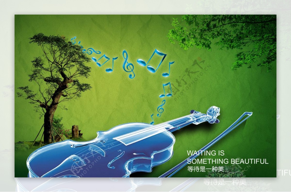 PSD韩国乐器风光模板