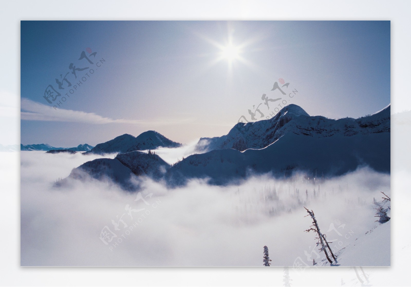 美丽雪山风光摄影高清图片