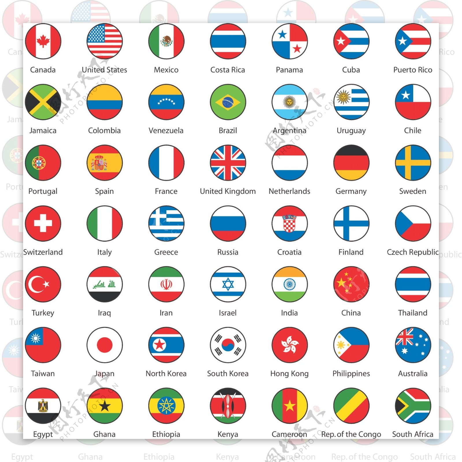 国际国旗素材