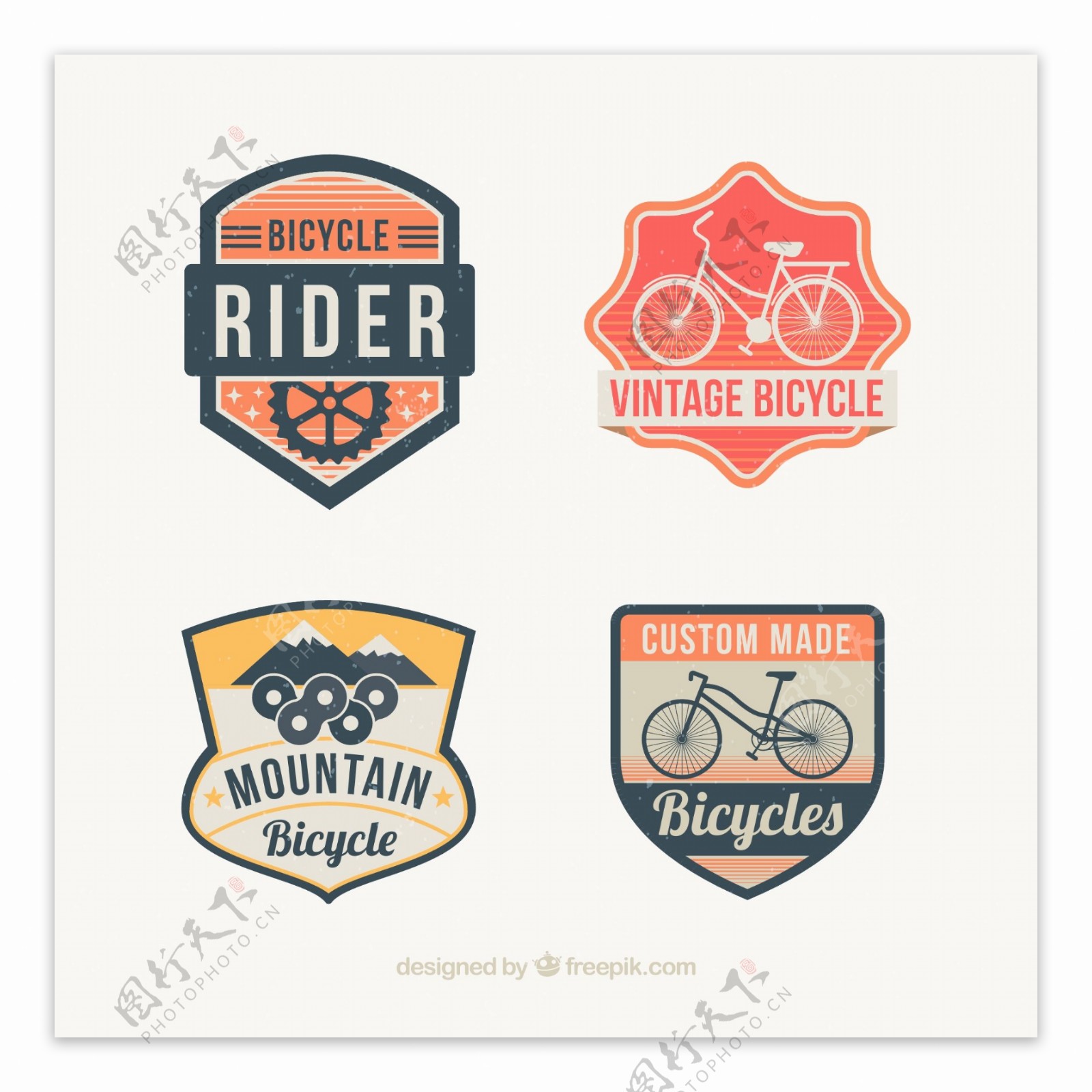 自行车徽章素材