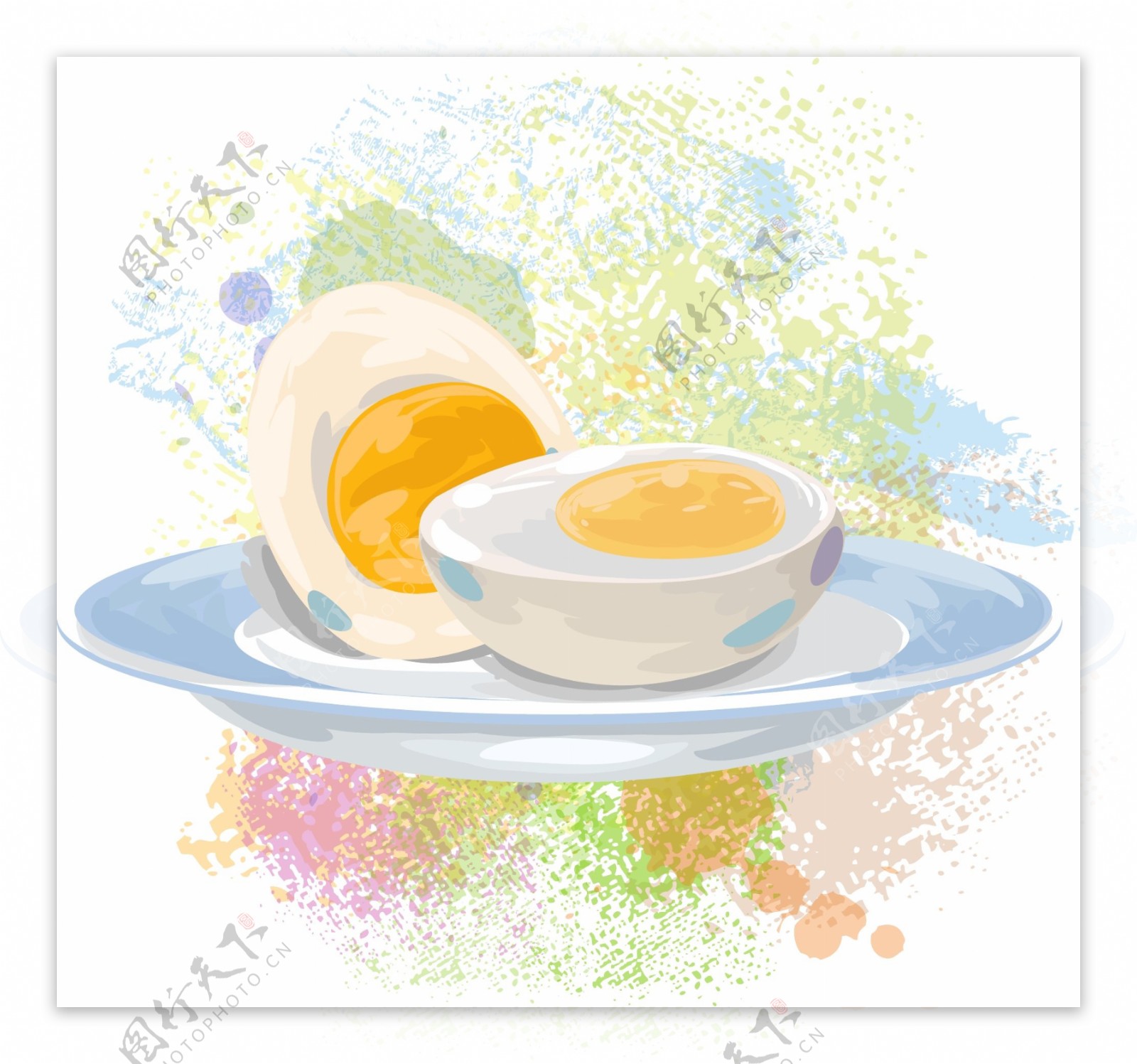 水彩鸡蛋