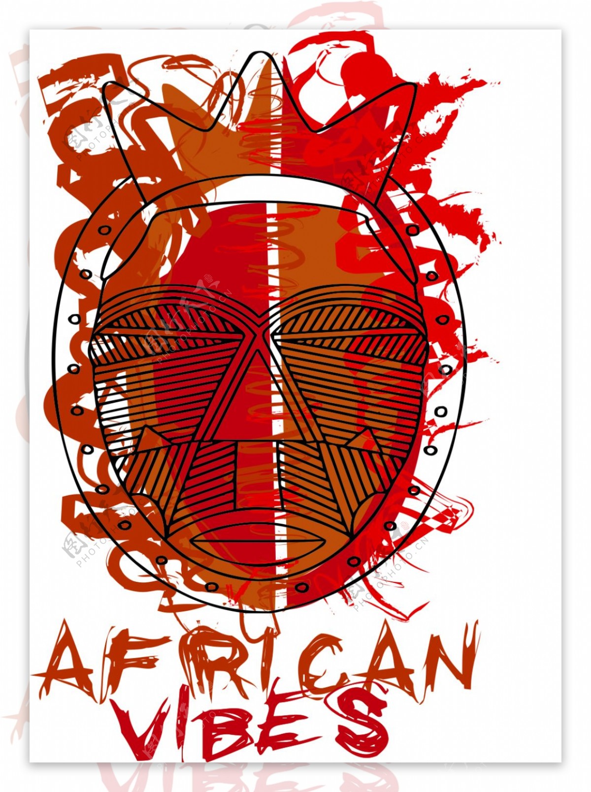 非洲元素花纹背景