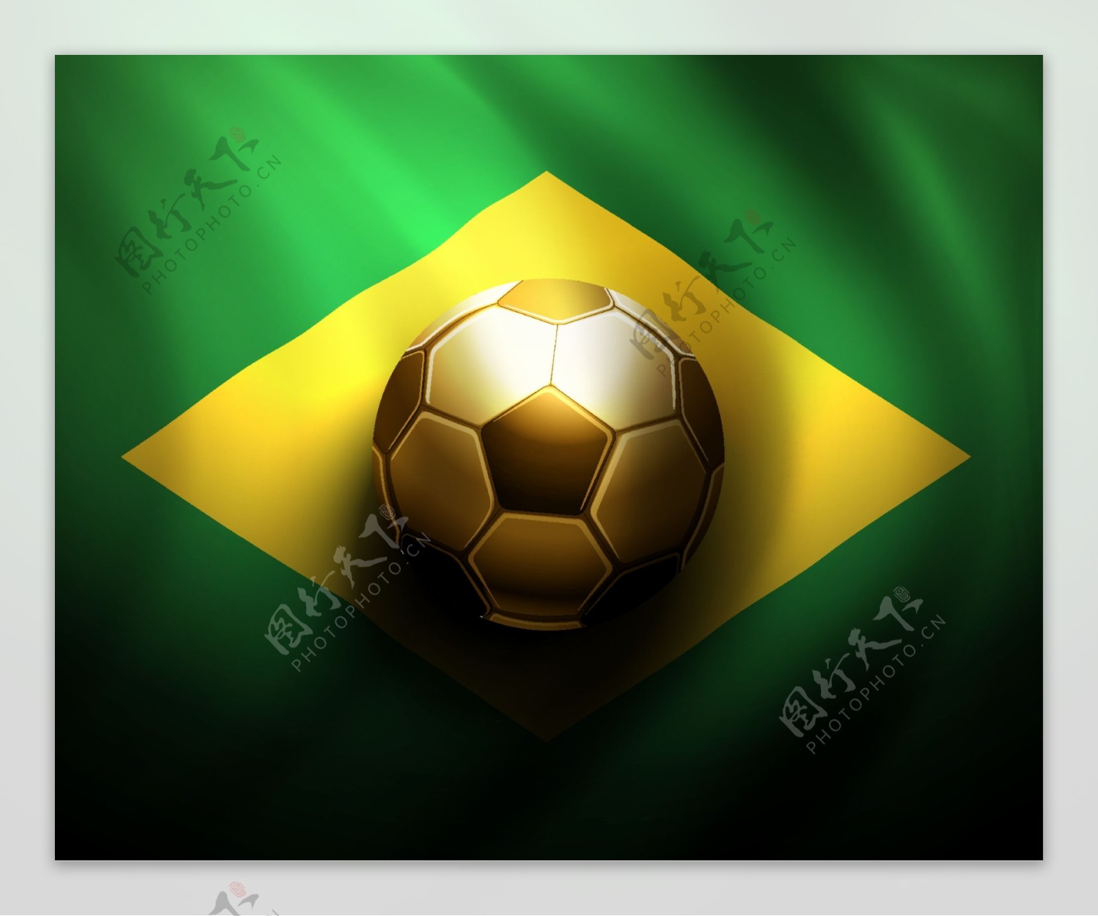金色足球世界杯标志海报