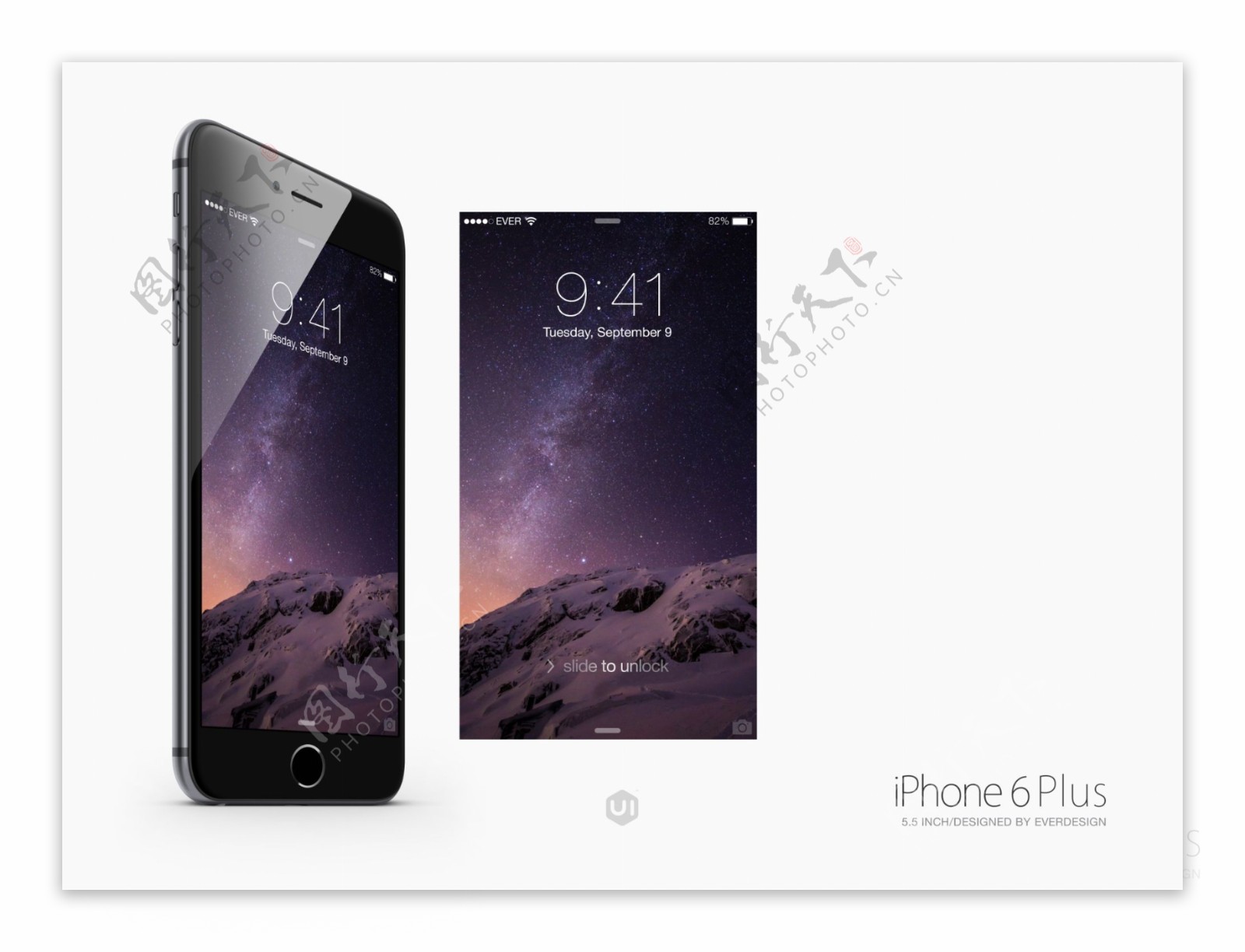 iPhone6Plus黑白模型图片