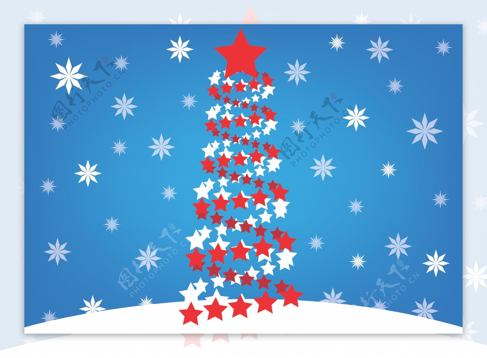 星星做成的圣诞树背景图案