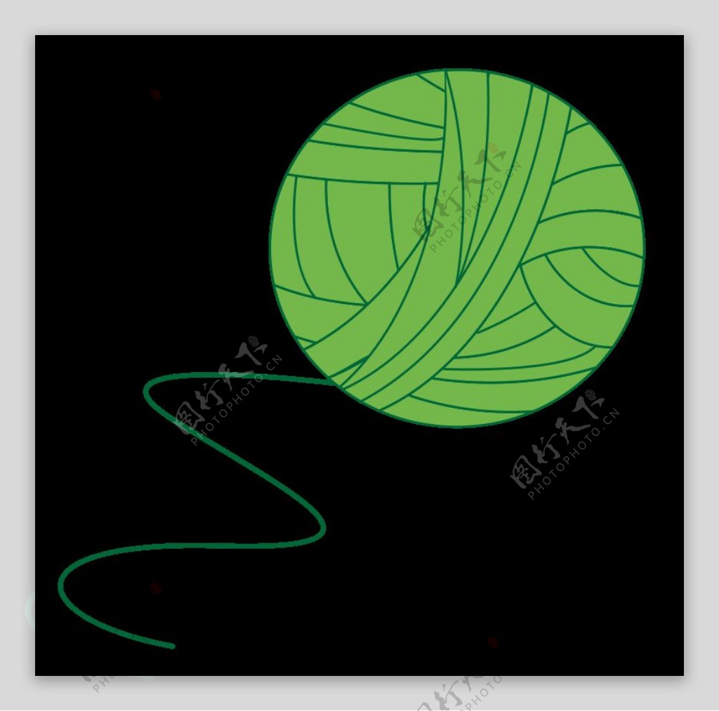 纱线的绿球