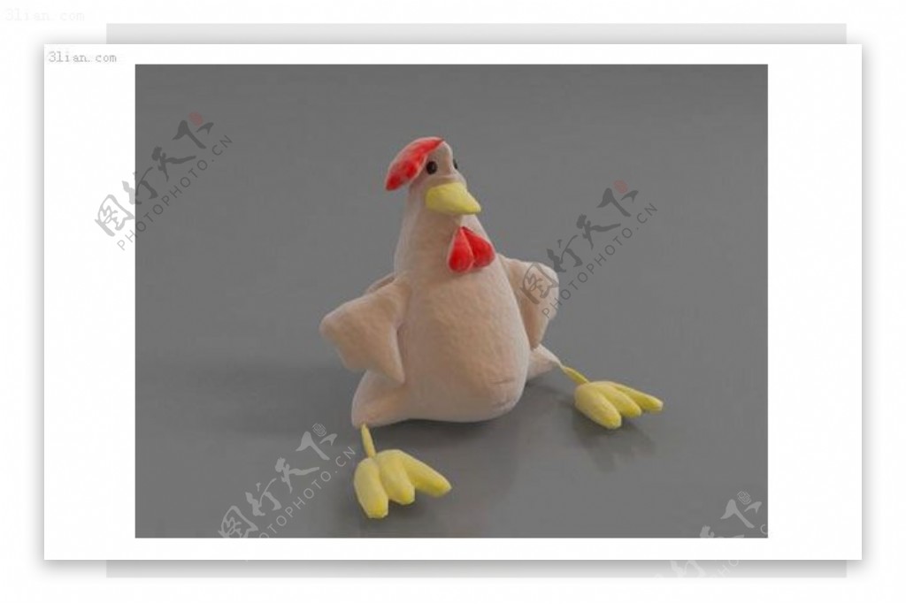 公鸡3D模型