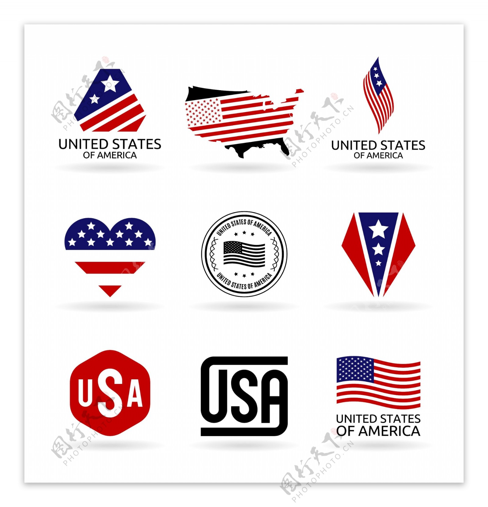 美国国旗标志设计