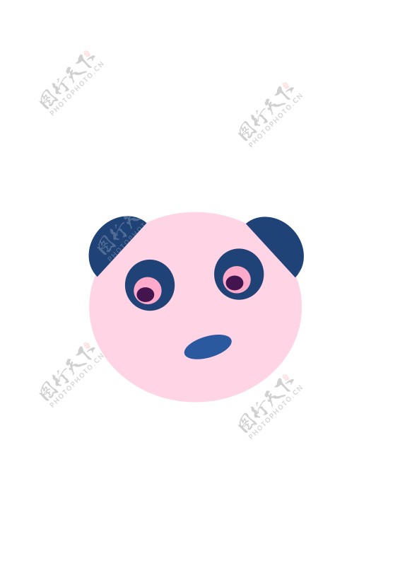 蓝熊猫脸