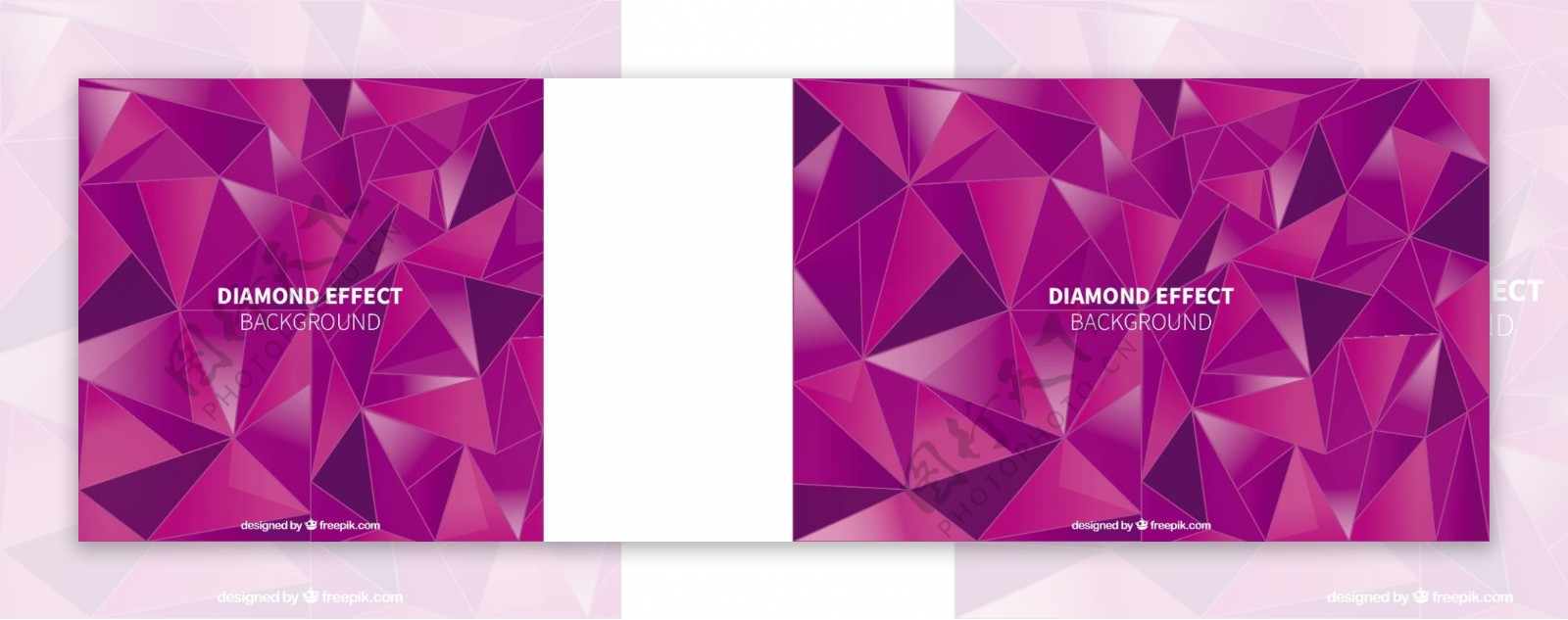 紫色背景与钻石效果